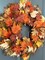 Fall Wreath for Front Door, Orange Faux Maple Leaves Wreath, Fall Front Door Decor, Fully Handmade, 2024 New